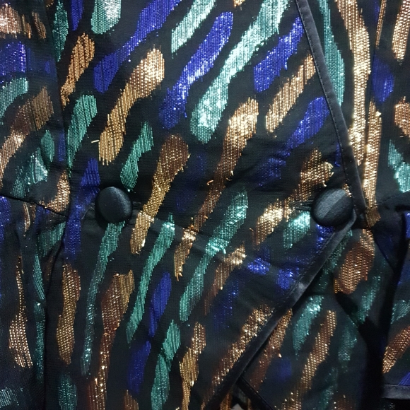 AUS16 Vintage Dolina Exclusive Blazer Metallic. Polyester Lurex. - Picture 9 of 16